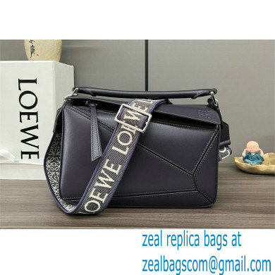 LOEWE Small Puzzle bag in satin calfskin dark purple 2024