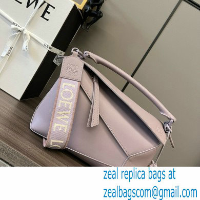 LOEWE Small Puzzle bag in satin calfskin lavender 2024