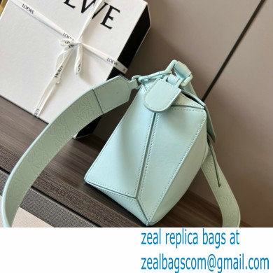 LOEWE Small Puzzle bag in satin calfskin sky blue 2024