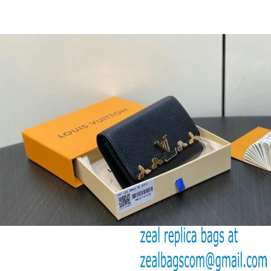 LOUIS VUITTON Capucines Compact Wallet BLACK 2024