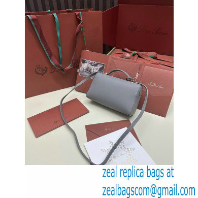 Loro Piana Extra Pocket L19 Pouch with New lock charms in Grained Calfskin Gray 2024