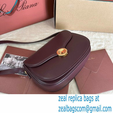 Loro Piana Small Ghiera bag in Smooth Calfskin Burgundy 2024