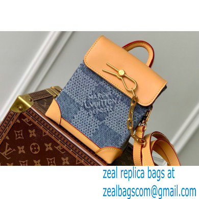 Louis Vuitton Damier Denim 3D canvas Nano Steamer Bag N40751 Blue 2024