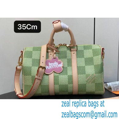 Louis Vuitton Damier Golf coated canvas Keepall Bandouliere 35 Bag N40671 Green 2024