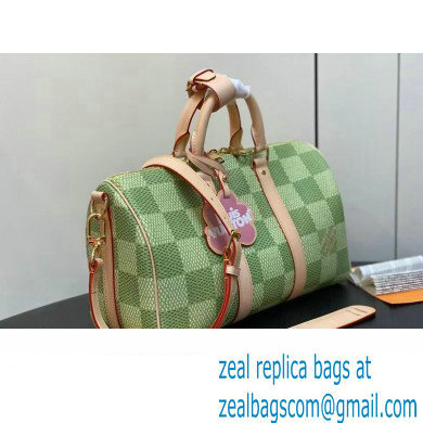 Louis Vuitton Damier Golf coated canvas Keepall Bandouliere 35 Bag N40671 Green 2024