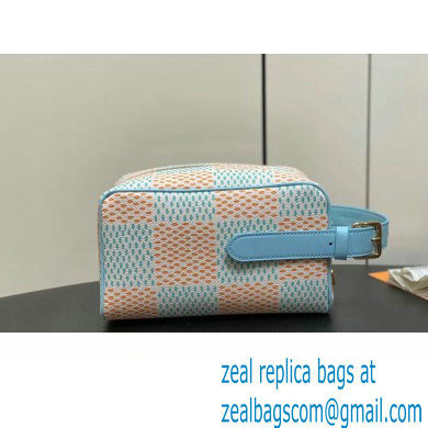 Louis Vuitton Damier canvas Locker Dopp Kit Bag Pistachio Green 2024