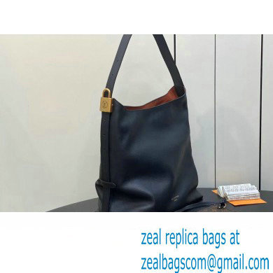 Louis Vuitton Grained calfskin Low Key Hobo MM Bag M24856 Black 2024