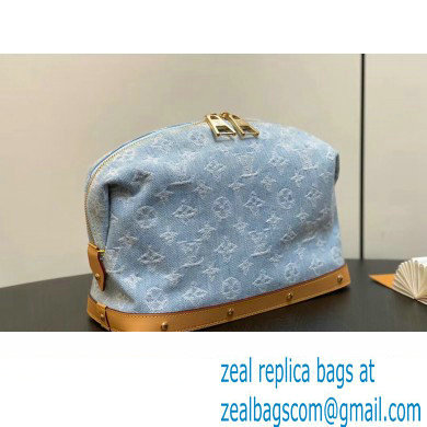 Louis Vuitton Monogram Denim Pochette Cosmetique GM Bag M24317 LV By The Pool Sky Blue 2024