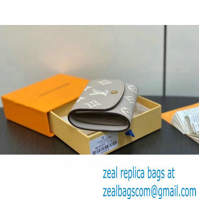 Louis Vuitton Monogram Empreinte leather Emilie Wallet M60688 Gray 2024