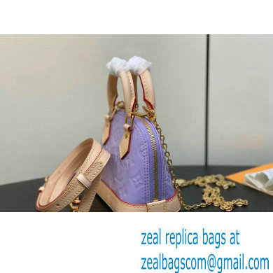 Louis Vuitton Monogram Vernis leather Nano Alma Bag New LV Remix M82974 Glossy Lilac 2024