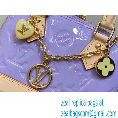 Louis Vuitton Monogram Vernis leather Nano Alma Bag New LV Remix M82974 Glossy Lilac 2024