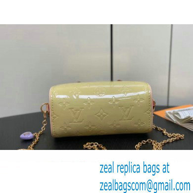 Louis Vuitton Monogram Vernis leather Nano Speedy Bag New LV Remix Chic and Yellow 2024