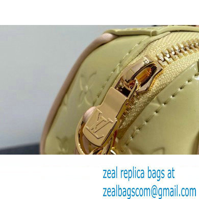Louis Vuitton Monogram Vernis leather Nano Speedy Bag New LV Remix Chic and Yellow 2024