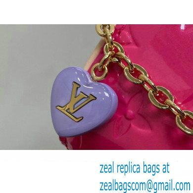 Louis Vuitton Monogram Vernis leather Nano Speedy Bag New LV Remix M83273 Neon Pink 2024