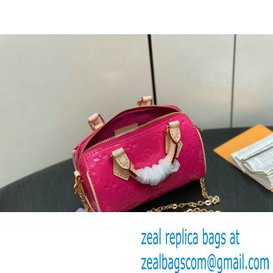 Louis Vuitton Monogram Vernis leather Nano Speedy Bag New LV Remix M83273 Neon Pink 2024