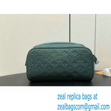Louis Vuitton Taurillon Monogram leather Dopp Kit Bag M24442 Forest Green 2024