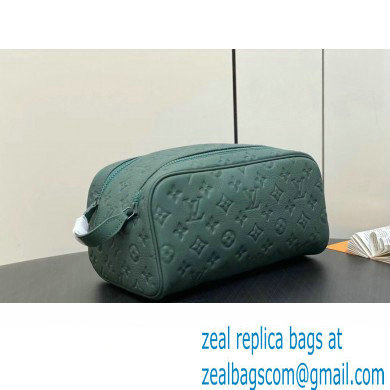 Louis Vuitton Taurillon Monogram leather Dopp Kit Bag M24442 Forest Green 2024