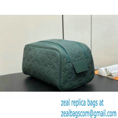 Louis Vuitton Taurillon Monogram leather Dopp Kit Bag M24442 Forest Green 2024