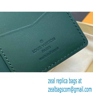 Louis Vuitton Taurillon Monogram leather Pocket Organizer Wallet M83067 Forest Green 2024