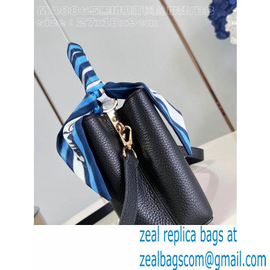Louis Vuitton Taurillon leather Capucines BB Bag M24673 Black 2024