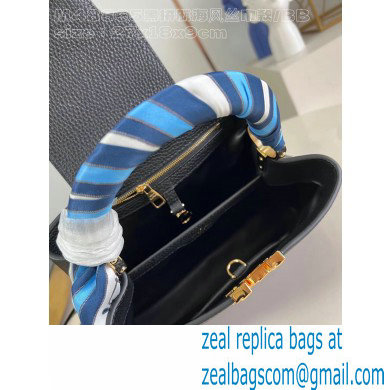 Louis Vuitton Taurillon leather Capucines BB Bag M24673 Black 2024