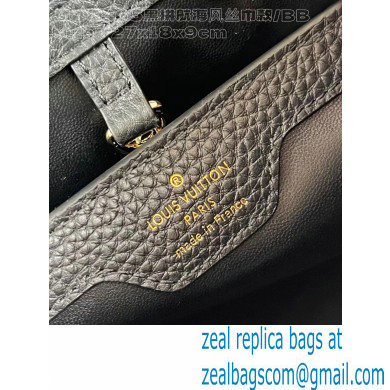 Louis Vuitton Taurillon leather Capucines BB Bag M24673 Black 2024