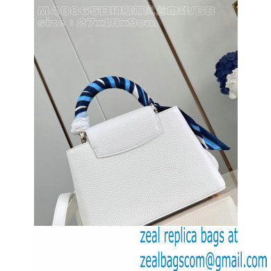 Louis Vuitton Taurillon leather Capucines BB Bag M24673 Snow White 2024