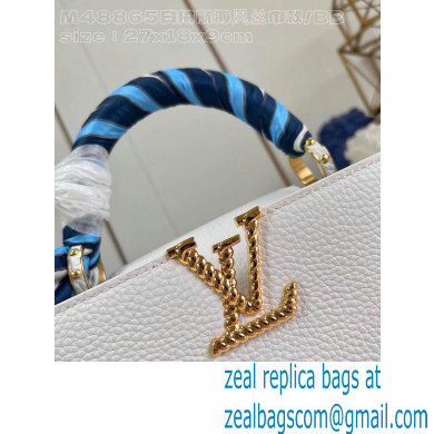 Louis Vuitton Taurillon leather Capucines BB Bag M24673 Snow White 2024
