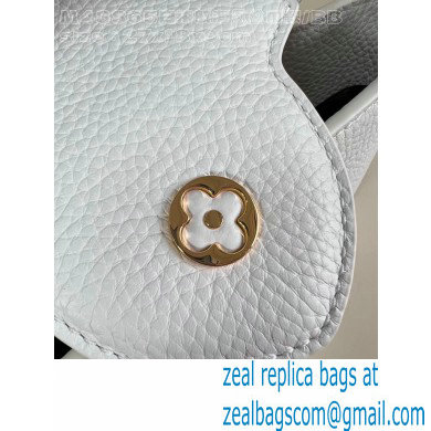 Louis Vuitton Taurillon leather Capucines BB Bag M24673 Snow White 2024