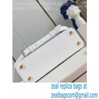 Louis Vuitton Taurillon leather Capucines BB Bag M24673 Snow White 2024