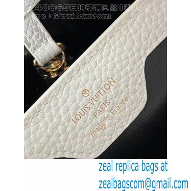 Louis Vuitton Taurillon leather Capucines BB Bag M24673 Snow White 2024