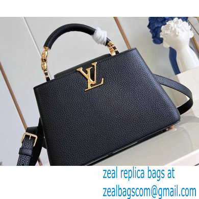 Louis Vuitton Taurillon leather Capucines BB Bag M24698 Black 2024