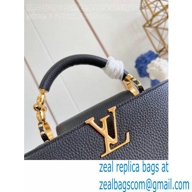 Louis Vuitton Taurillon leather Capucines BB Bag M24698 Black 2024