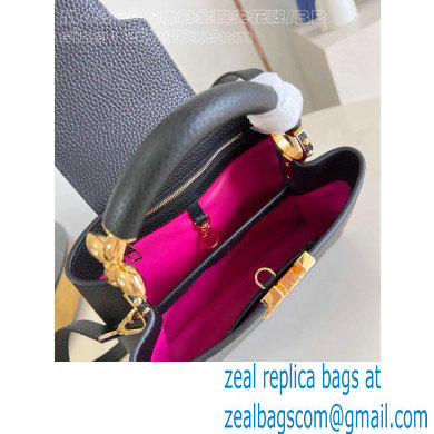 Louis Vuitton Taurillon leather Capucines BB Bag M24698 Black 2024