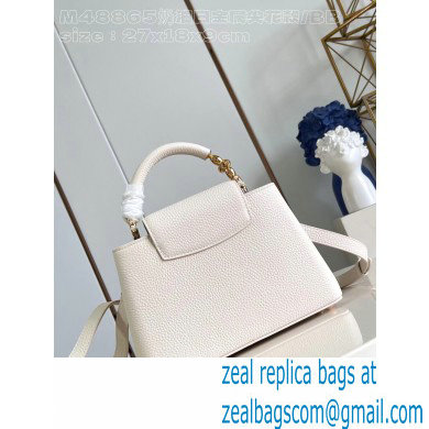Louis Vuitton Taurillon leather Capucines BB Bag M24698 Quartz White 2024