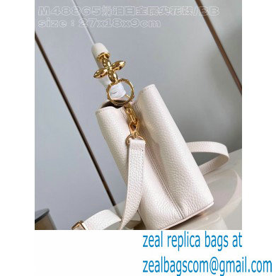 Louis Vuitton Taurillon leather Capucines BB Bag M24698 Quartz White 2024