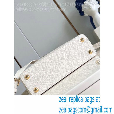 Louis Vuitton Taurillon leather Capucines BB Bag M24698 Quartz White 2024