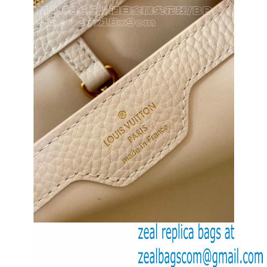 Louis Vuitton Taurillon leather Capucines BB Bag M24698 Quartz White 2024