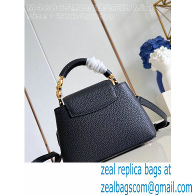 Louis Vuitton Taurillon leather Capucines Mini Bag M23943 Black 2024