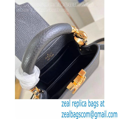Louis Vuitton Taurillon leather Capucines Mini Bag M23943 Black 2024