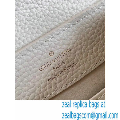 Louis Vuitton Taurillon leather Capucines Mini Bag M23944 Quartz White 2024