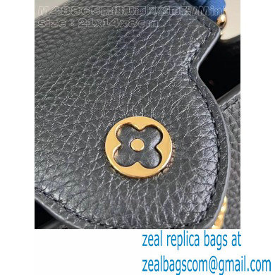 Louis Vuitton Taurillon leather Capucines Mini Bag M24673 Black 2024