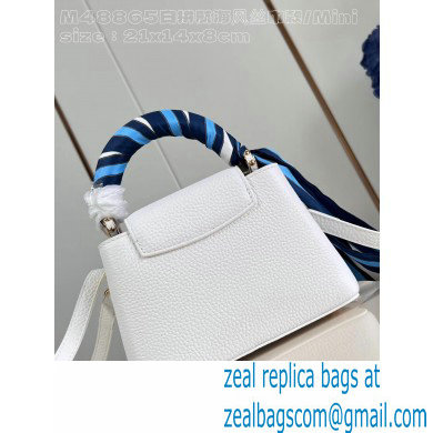 Louis Vuitton Taurillon leather Capucines Mini Bag M24673 Snow White 2024