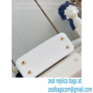 Louis Vuitton Taurillon leather Capucines Mini Bag M24673 Snow White 2024