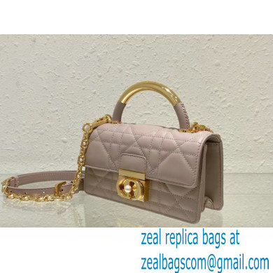 Mini Dior Ange Bag in nude Macrocannage Calfskin 2024