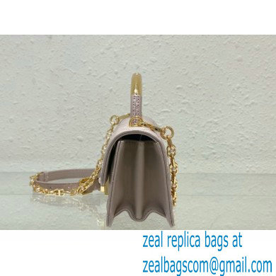 Mini Dior Ange Bag in nude Macrocannage Calfskin 2024