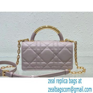 Mini Dior Ange Bag in nude Macrocannage Calfskin 2024