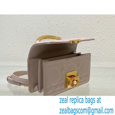 Mini Dior Ange Bag in nude Macrocannage Calfskin 2024