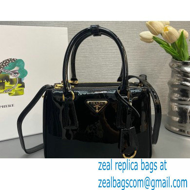 Prada Galleria patent leather mini bag 1BA906 Black 2024
