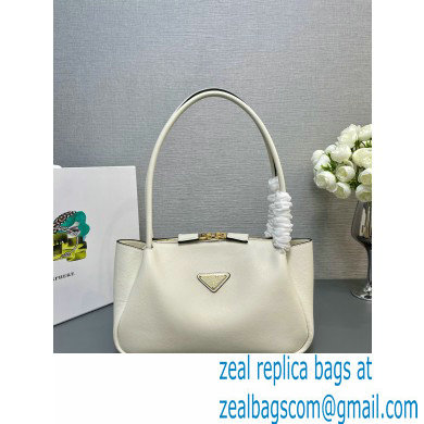 Prada Medium leather handbag 1BA444 WHITE 2024